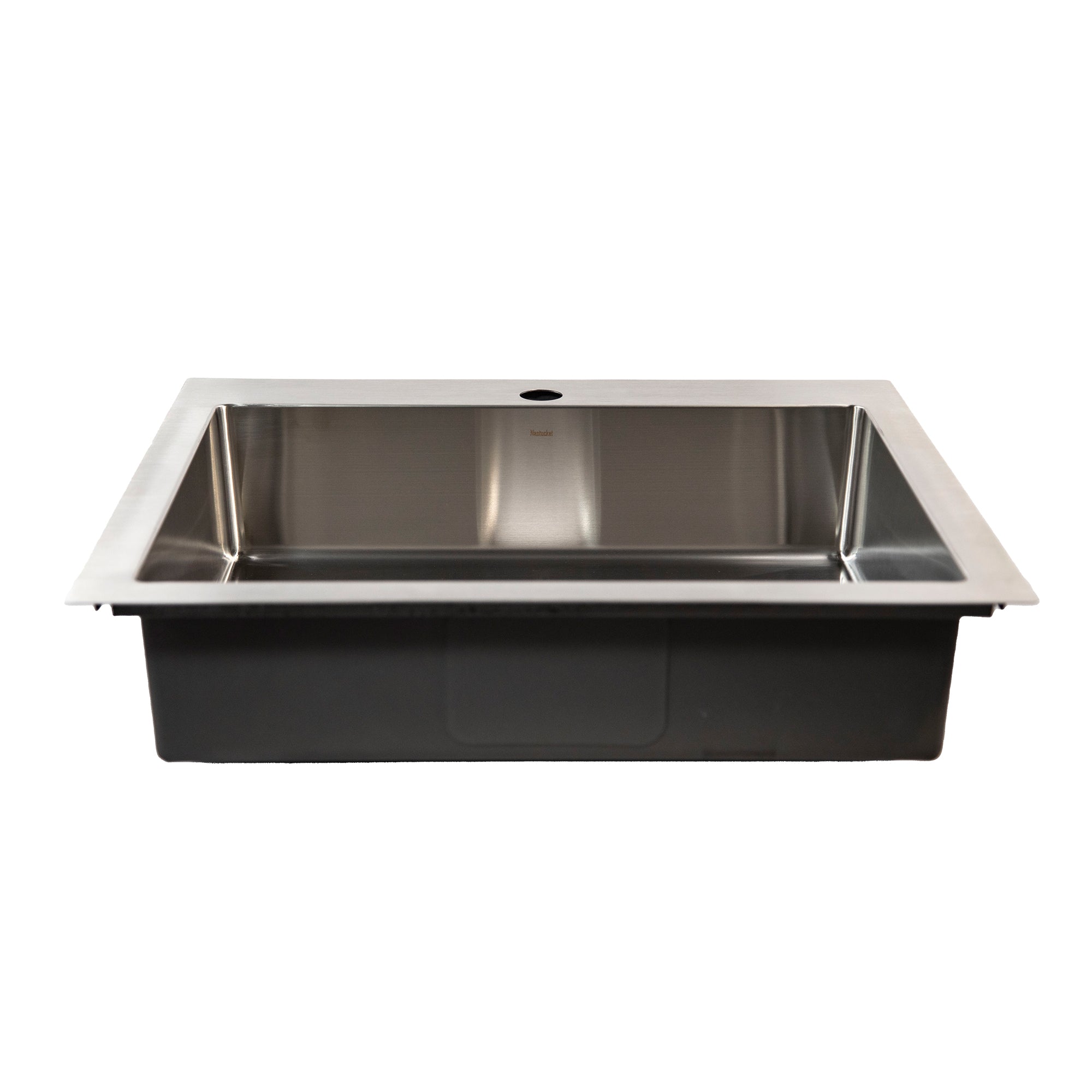 Nantucket Sinks Pro Series 25" Drop In/Topmount 304 Stainless Steel Kitchen Sink with Accessories, 16 Gauge, SR2522-5.5-16