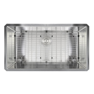Alternate Image for Nantucket Sinks Pro Series 32" Undermount 304 Stainless Steel Kitchen Sink with Accessories, Silver, 16 Gauge, SR3219-16