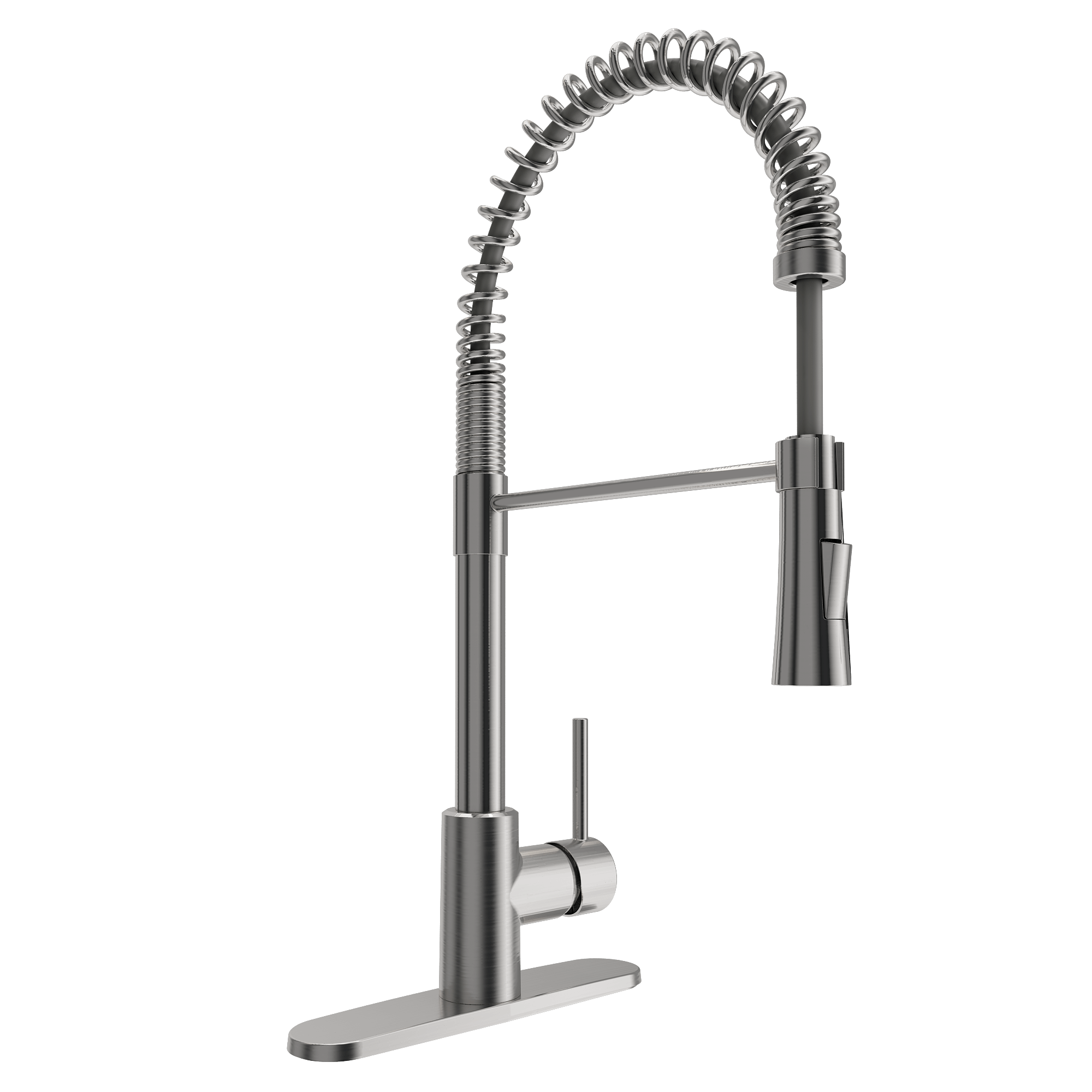 BOCCHI Nuova 34" Fireclay Farmhouse Sink Kit with Faucet and Accessories, White (sink) / Stainless Steel (faucet), 1500-001-2020SS