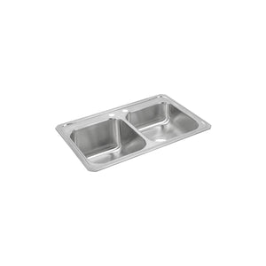 Alternate Image for Elkay Celebrity 33" Drop In/Topmount Stainless Steel Kitchen Sink, 50/50 Double Bowl, Brushed Satin, 2 Faucet Holes, STCR3322L2