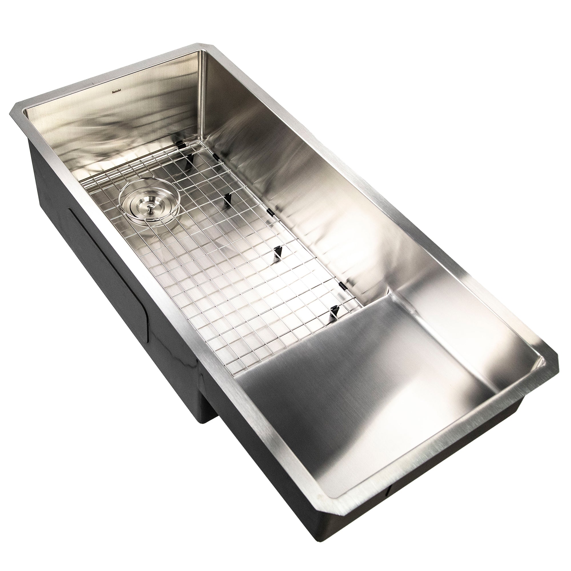 Nantucket Sinks Pro Series 39" Undermount 304 Stainless Steel Kitchen Sink with Accessories, 16 Gauge, STEPPE3918