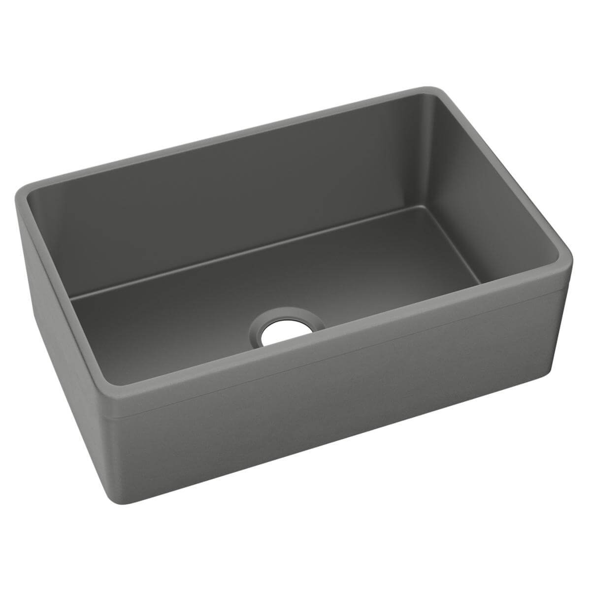Elkay 30" Fireclay Farmhouse Sink, Matte Gray, SWUF28179MG