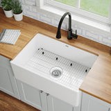 Elkay 30" Fireclay Farmhouse Sink Kit, White, SWUF28179WHC