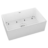 Elkay 30" Fireclay Farmhouse Sink Kit, White, SWUF28179WHC