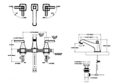 TOTO Connelly Two Handle Widespread 1.2 GPM Bathroom Sink Faucet, Brushed Nickel, Brass, TL221DD12#BN