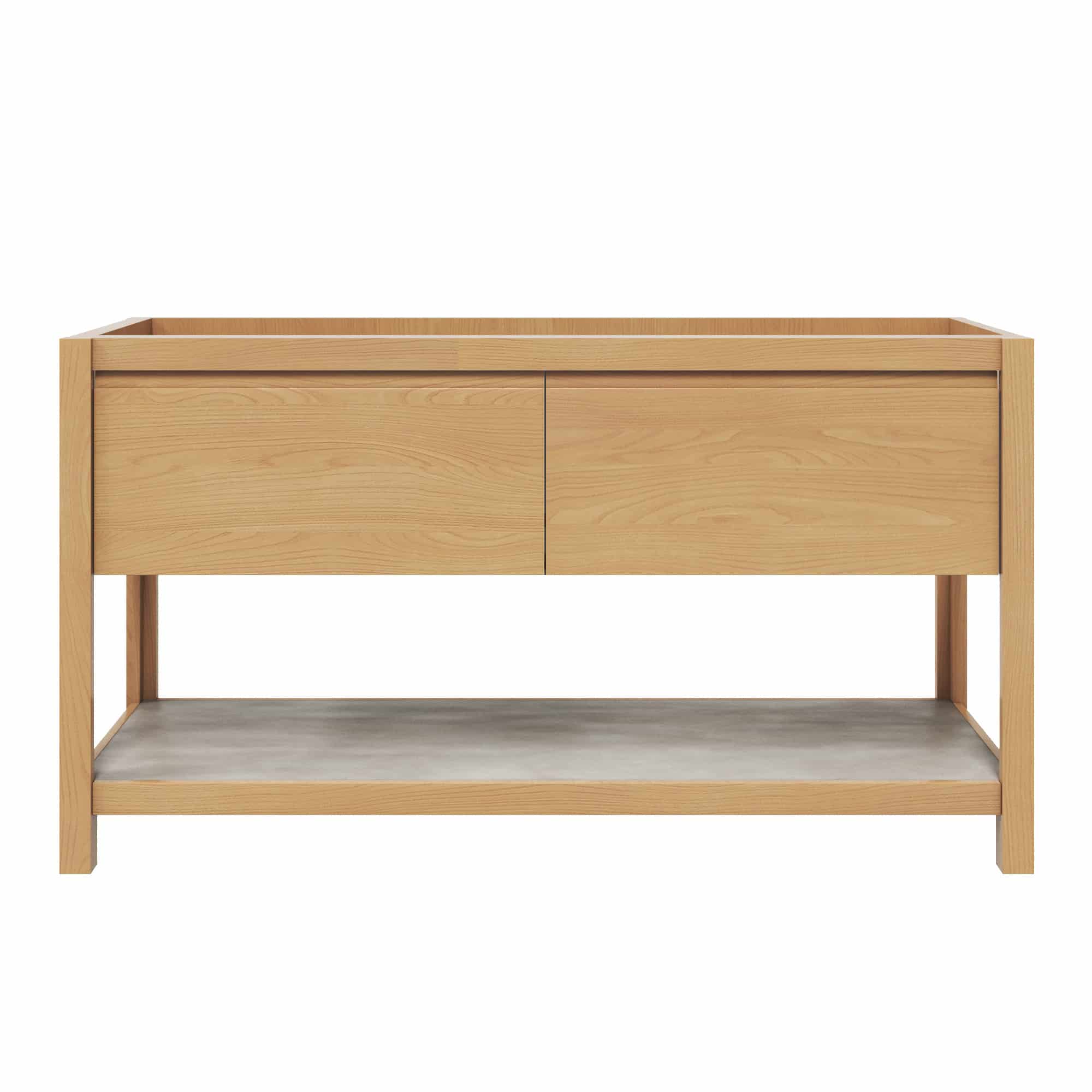 Native Trails 60" Solace Freestanding Reclaimed Wood Vanity Base in Sunrise Oak with Ash Shelf, VNO601-A Product Image
