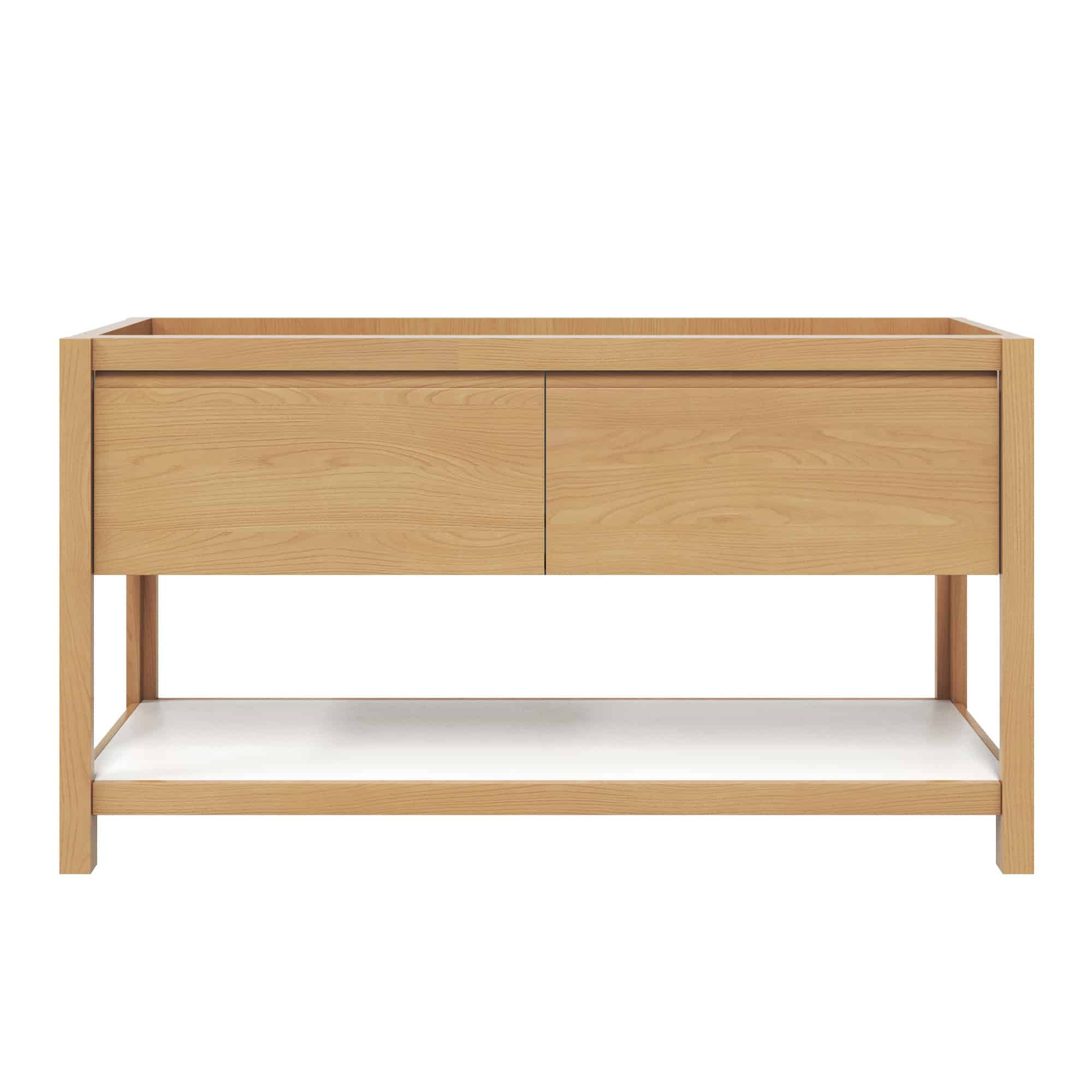 Native Trails 60" Solace Freestanding Reclaimed Wood Vanity Base in Sunrise Oak with Pearl Shelf, VNO601-P Product Image