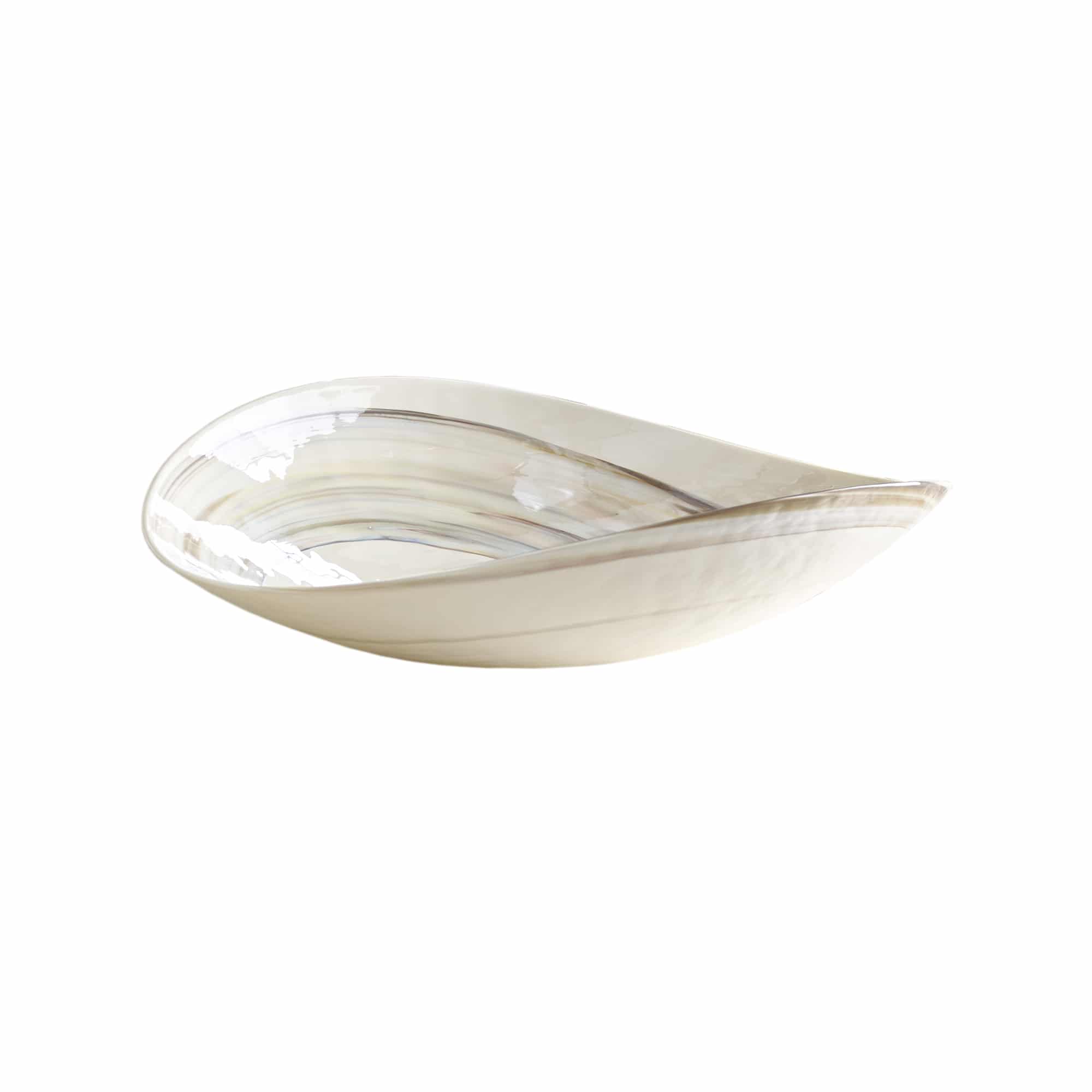 Native Trails Murano 20" Asymmetrical Rounded Curve-Shaped Glass Vessel Bathroom Sink, Abalone, MG2017-AE