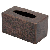 Premier Copper Products Large Hammered Copper Tissue Box Cover, 18 Gauge, Oil Rubbed Bronze, TBCLDB