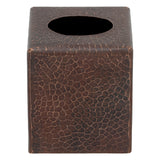 Premier Copper Products Small Hammered Copper Tissue Box Cover, 18 Gauge, Oil Rubbed Bronze, TBCSDB