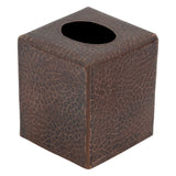 Premier Copper Products Small Hammered Copper Tissue Box Cover, 18 Gauge, Oil Rubbed Bronze, TBCSDB