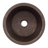 Premier Copper Products 14" Round Terra Firma Copper Bar/Prep Sink, Dark Brown, 10 Gauge, TFBR14DB2