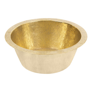 Alternate Image for Premier Copper Products 14" Round Terra Firma Brass Bar/Prep Sink, TFBR14PB2