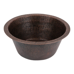Alternate Image for Premier Copper Products 16" Round Terra Firma Copper Bar/Prep Sink, Dark Brown, 10 Gauge, TFBR16DB3