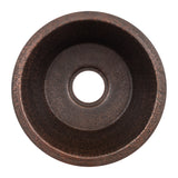 Premier Copper Products 16" Round Terra Firma Copper Bar/Prep Sink, Dark Brown, 10 Gauge, TFBR16DB3