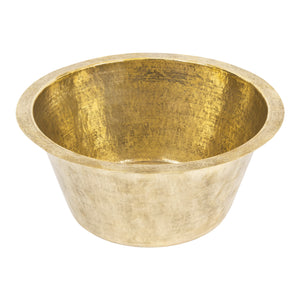 Alternate Image for Premier Copper Products 16" Round Terra Firma Brass Bar/Prep Sink, TFBR16PB3
