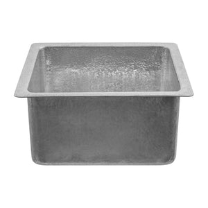 Alternate Image for Premier Copper Products 16" Rectangle Terra Firma Copper Bar/Prep Sink, Nickel, 10 Gauge, TFBREC16EN