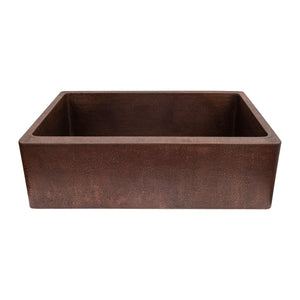 Alternate Image for Premier Copper Products 33" Terra Firma Copper Farmhouse Sink, Dark Brown, 10 Gauge, TFKASDB332210