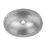 Premier Copper Products 19" x 14" Oval Dual - Undermount or Drop In Terra Firma Copper Bathroom Sink, Nickel, 10 Gauge, TFLO19FEN