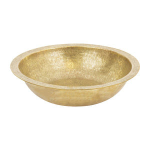 Alternate Image for Premier Copper Products 16" Round Dual - Undermount or Drop In Terra Firma Brass Bathroom Sink, TFLR16PB
