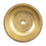 Premier Copper Products 18" Round Dual - Undermount or Drop In Terra Firma Brass Bathroom Sink, TFLR18PB