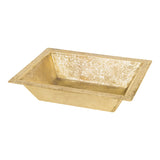 Premier Copper Products 17" x 13" Rectangle Dual - Undermount or Drop In Terra Firma Brass Bathroom Sink, TFLREC17PB