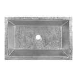 Premier Copper Products 22" x 14" Rectangle Dual - Undermount or Drop In Terra Firma Copper Bathroom Sink, Nickel, 10 Gauge, TFLREC22EN