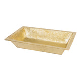 Premier Copper Products 22" x 14" Rectangle Dual - Undermount or Drop In Terra Firma Brass Bathroom Sink, TFLREC22PB