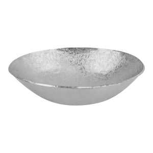 Alternate Image for Premier Copper Products 17" x 12" Oval Vessel - Above Counter Terra Firma Copper Bathroom Sink, Nickel, 10 Gauge, TFVO17EN