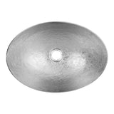 Premier Copper Products 17" x 12" Oval Vessel - Above Counter Terra Firma Copper Bathroom Sink, Nickel, 10 Gauge, TFVO17EN