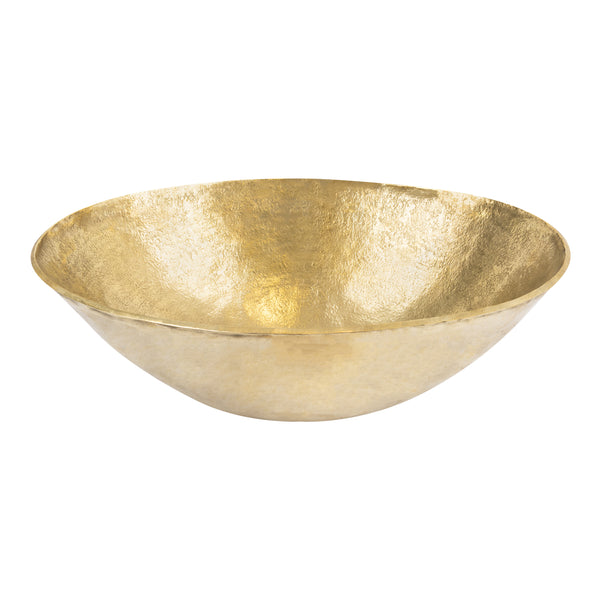 Premier Copper Products 17" x 12" Oval Vessel - Above Counter Terra Firma Brass Bathroom Sink, TFVO17PB