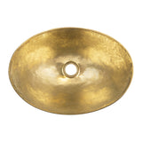 Premier Copper Products 17" x 12" Oval Vessel - Above Counter Terra Firma Brass Bathroom Sink, TFVO17PB