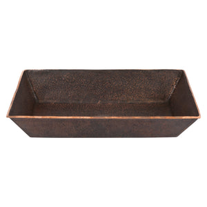 Alternate Image for Premier Copper Products 20" x 12" Rectangle Vessel - Above Counter Terra Firma Copper Bathroom Sink, Dark Brown, 10 Gauge, TFVREC20DB