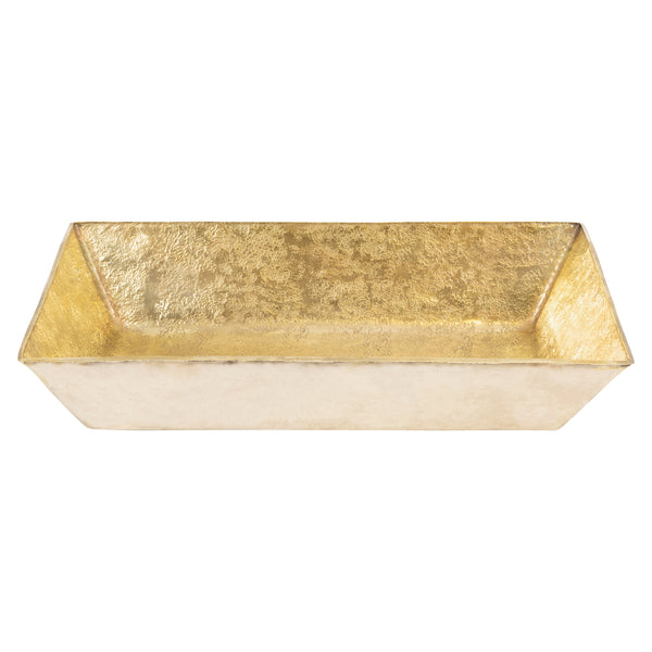 Premier Copper Products 20" x 12" Rectangle Vessel - Above Counter Terra Firma Brass Bathroom Sink, TFVREC20PB