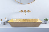 Premier Copper Products 20" x 12" Rectangle Vessel - Above Counter Terra Firma Brass Bathroom Sink, TFVREC20PB