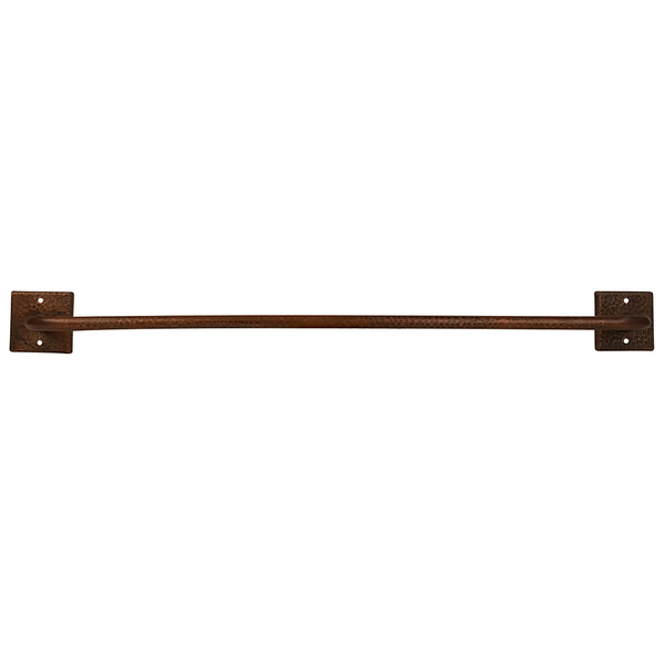 Premier Copper Products 30" Hammered Copper Towel Bar, 18 Gauge, Oil Rubbed Bronze, TR30DB