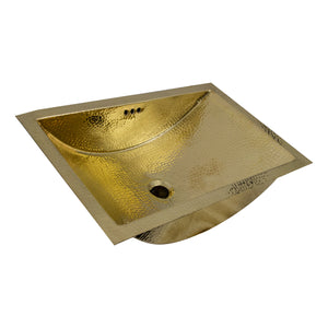 Alternate Image for Nantucket Sinks Brightwork Home 24" Brass Bathroom Sink, TRB2416-OF