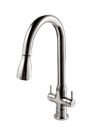 Alternate Image for Houzer Trinity 1.75 GPM Dual Handle pull Down Kitchen Faucet - Brass, Polished Chrome, TRNPD-3000-PC