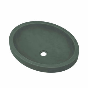 Native Trails Tolosa 19" x 16" Oval NativeStone Concrete ADA Bathroom Sink, Forest, NSL1916-F