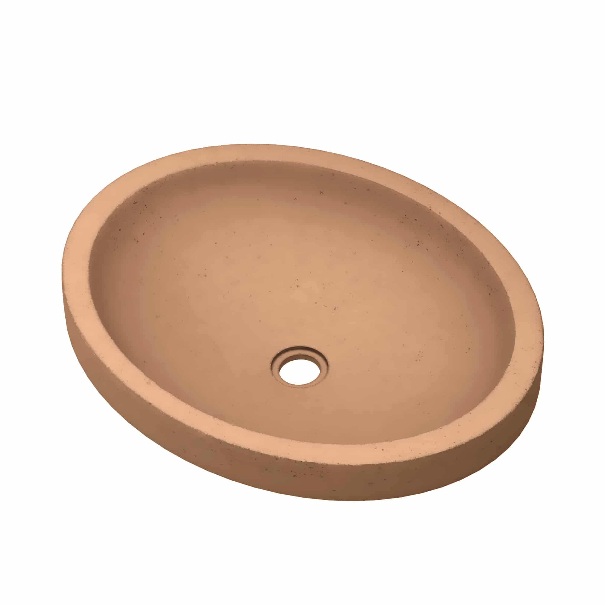 Native Trails Tolosa 19" x 16" Oval NativeStone Concrete ADA Bathroom Sink, Terracotta, NSL1916-T Product Image