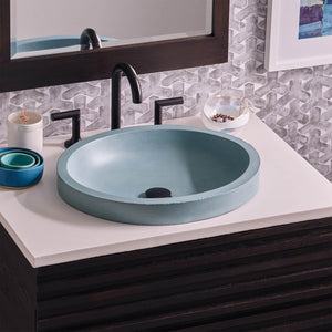 Alternate Image for Native Trails Tolosa 19" x 16" Oval NativeStone Concrete ADA Bathroom Sink, Ocean, NSL1916-O