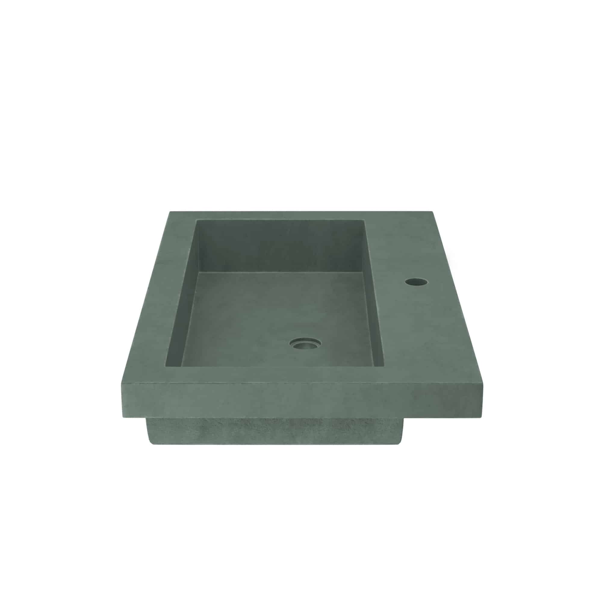 Native Trails Trough 30" x 19" Rectangle Drop In NativeStone Concrete ADA Bathroom Sink, Forest, NSL3019-F Product Image