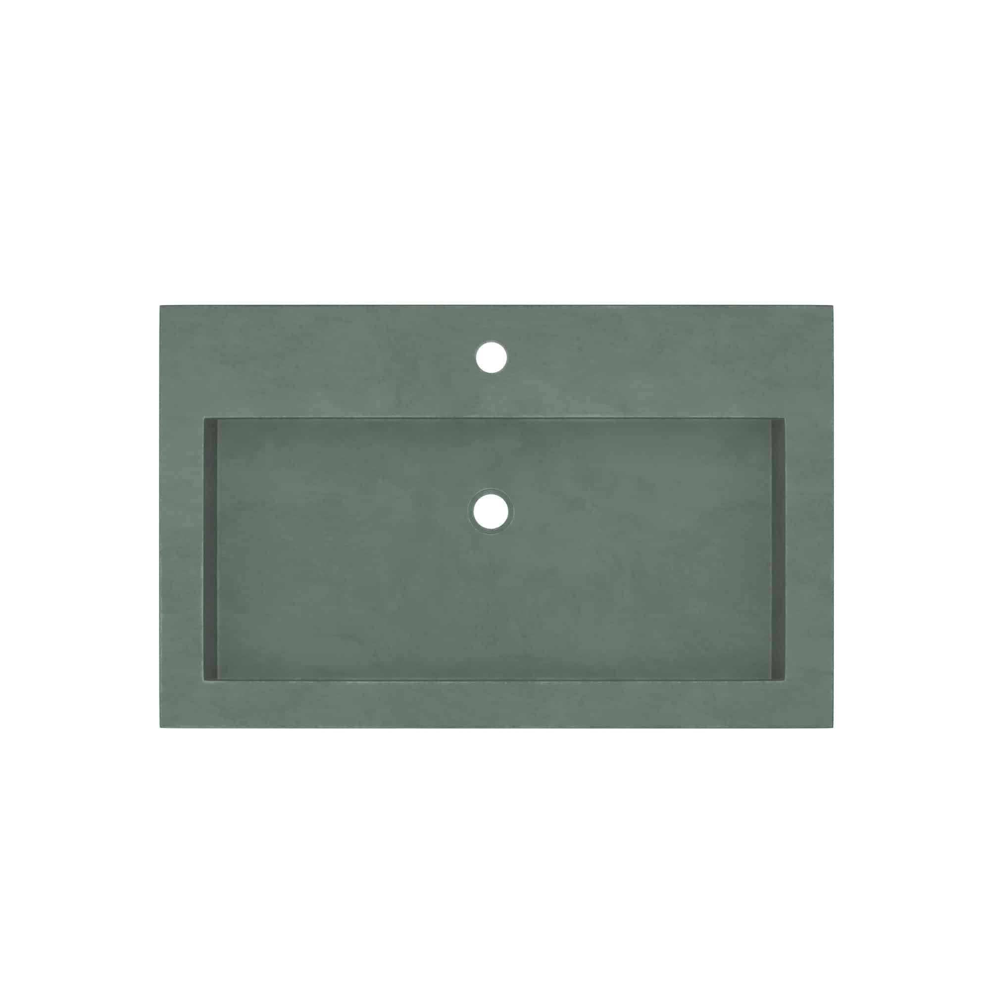 Native Trails Trough 30" x 19" Rectangle Drop In NativeStone Concrete ADA Bathroom Sink, Forest, NSL3019-F Product Image