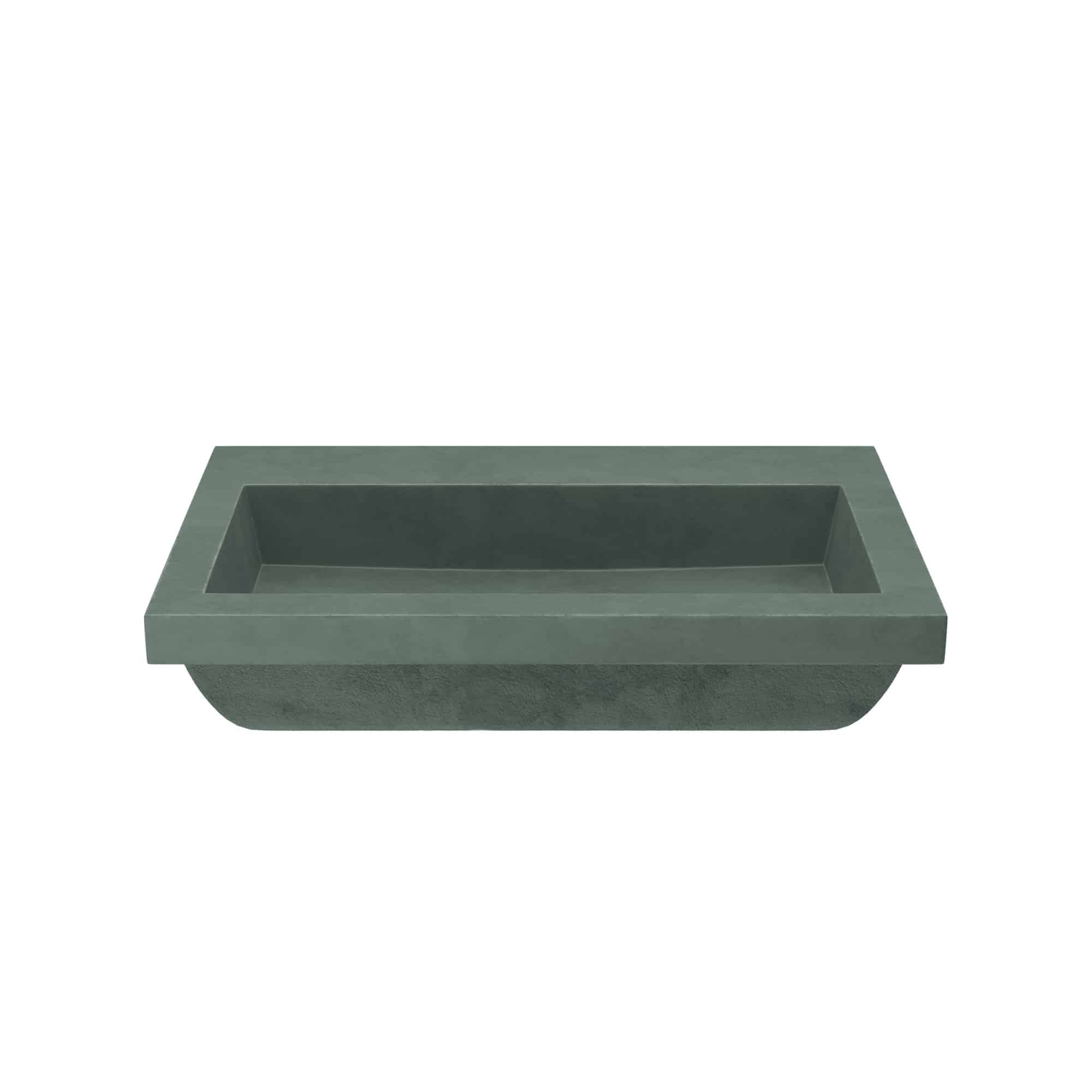Native Trails Trough 30" x 19" Rectangle Drop In NativeStone Concrete ADA Bathroom Sink, Forest, NSL3019-FX Product Image