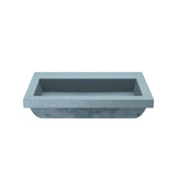 Native Trails Trough 3019 30" x 19" Drop In NativeStone Concrete ADA Bathroom Sink, Ocean, NSL3019-OX