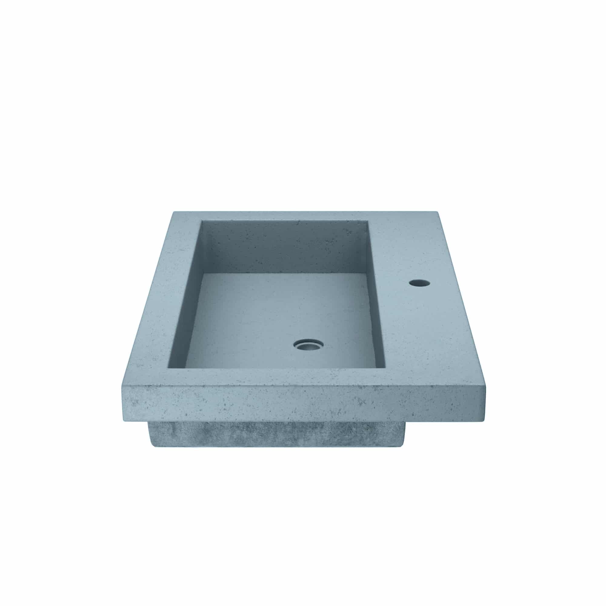 Native Trails Trough 3019 30" x 19" Drop In NativeStone Concrete ADA Bathroom Sink, Ocean, NSL3019-O