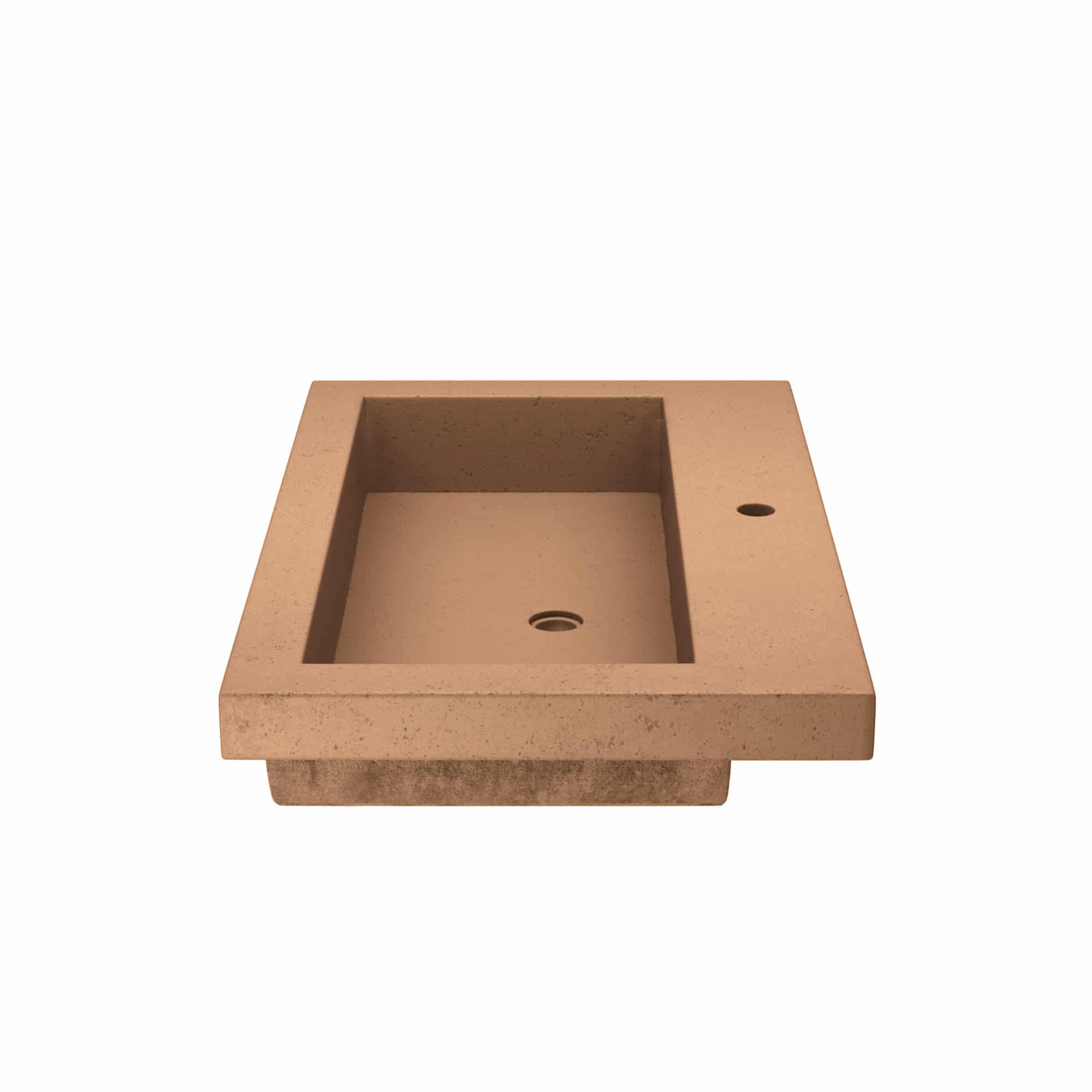 Native Trails Trough 30" x 19" Rectangle Drop In NativeStone Concrete ADA Bathroom Sink, Terracotta, NSL3019-T Product Image