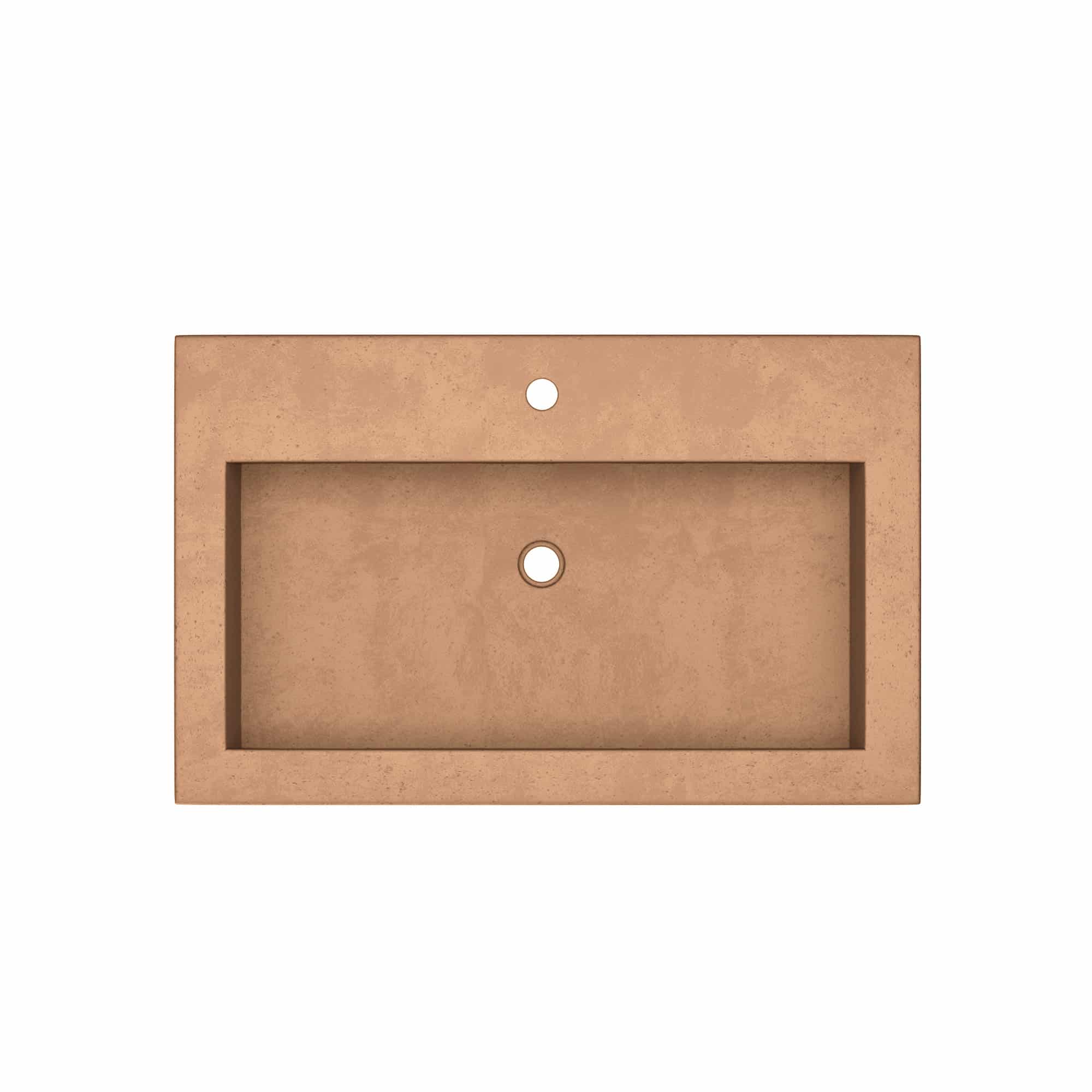 Native Trails Trough 30" x 19" Rectangle Drop In NativeStone Concrete ADA Bathroom Sink, Terracotta, NSL3019-T Product Image