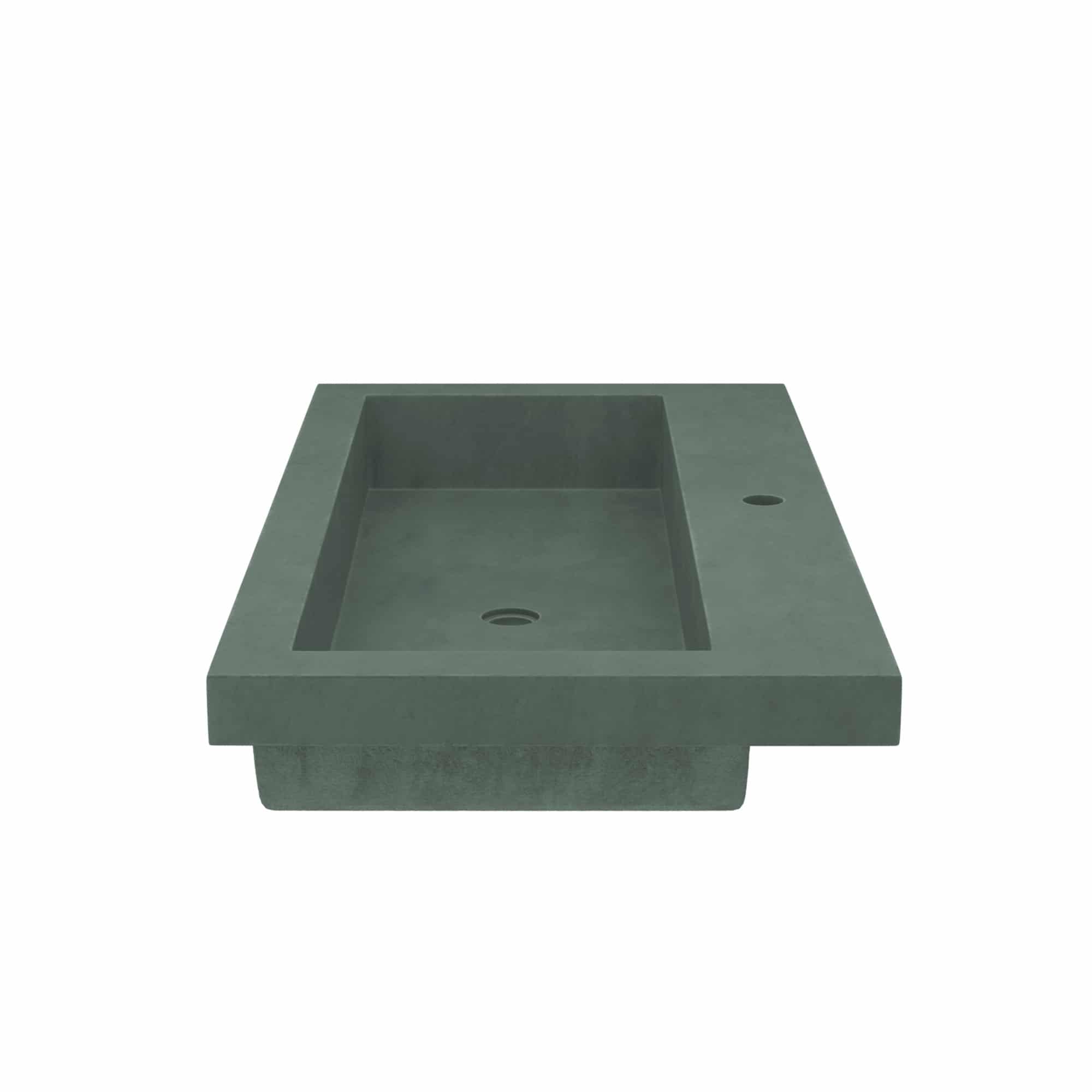 Native Trails Trough 36" x 19" Rectangle Drop In NativeStone Concrete ADA Bathroom Sink, Forest, NSL3619-F Product Image