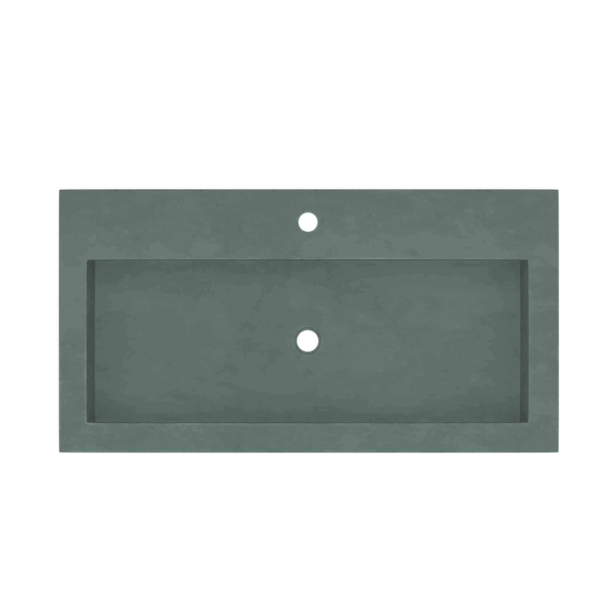 Native Trails Trough 36" x 19" Rectangle Drop In NativeStone Concrete ADA Bathroom Sink, Forest, NSL3619-F Product Image